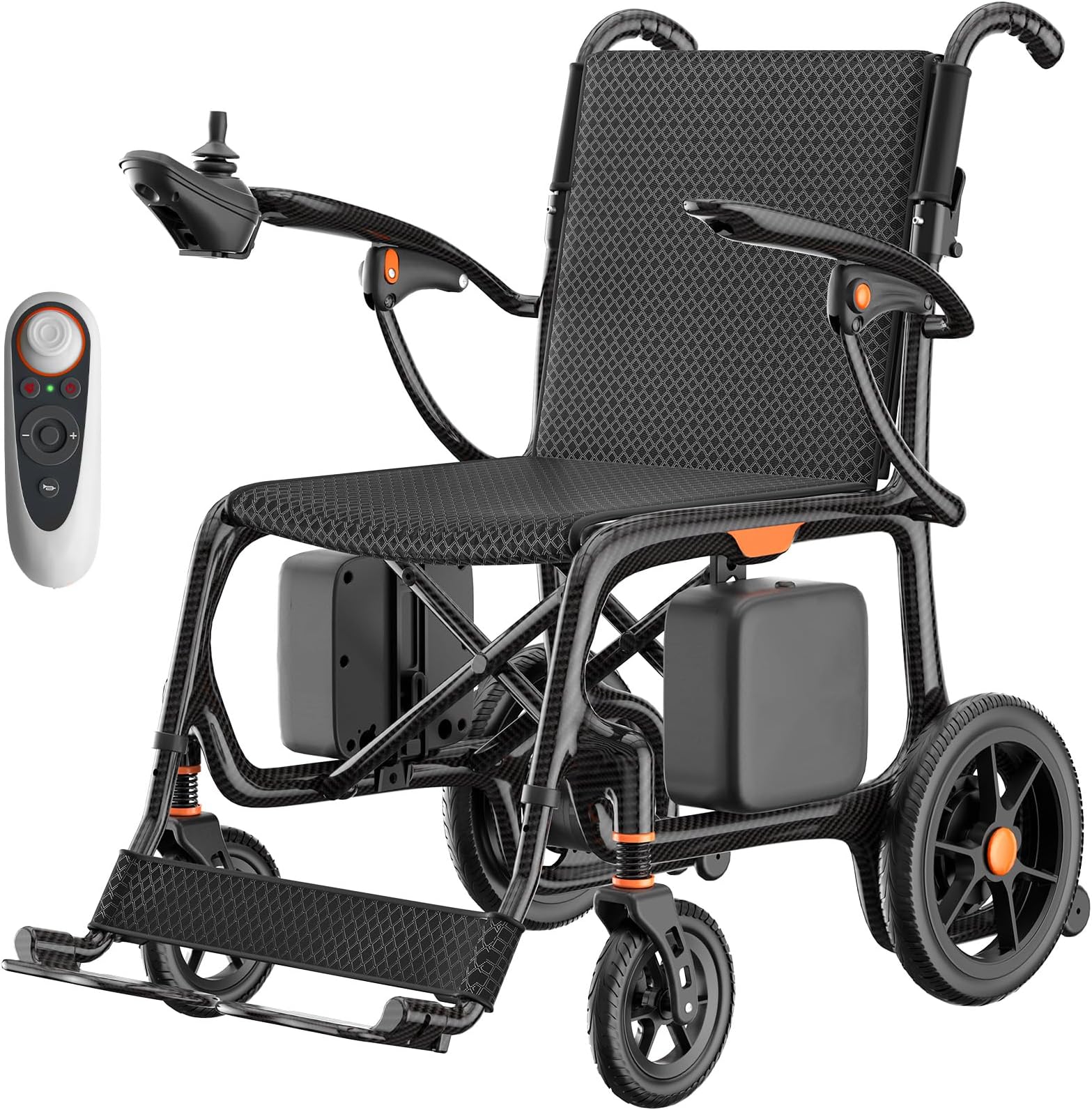 - Bluetooth Control 28 Miles Long Range 28lbs Ultralight Full Carbon Fiber Electric Wheelchairs for Adults, FreeWink Lightweight Foldable Power Wheelchairs with 2 Lithium Batteries Airline Approved