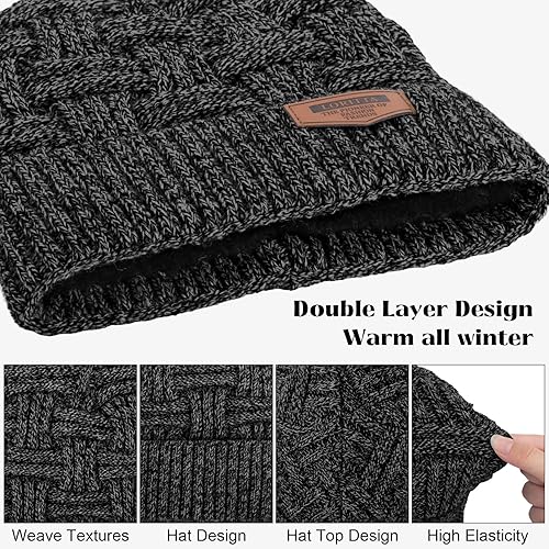 Miniatura 9 de Loritta Winter Hat Warm Knitted Thick Baggy Slouchy Beanie Skull Cap for Men Women Gifts