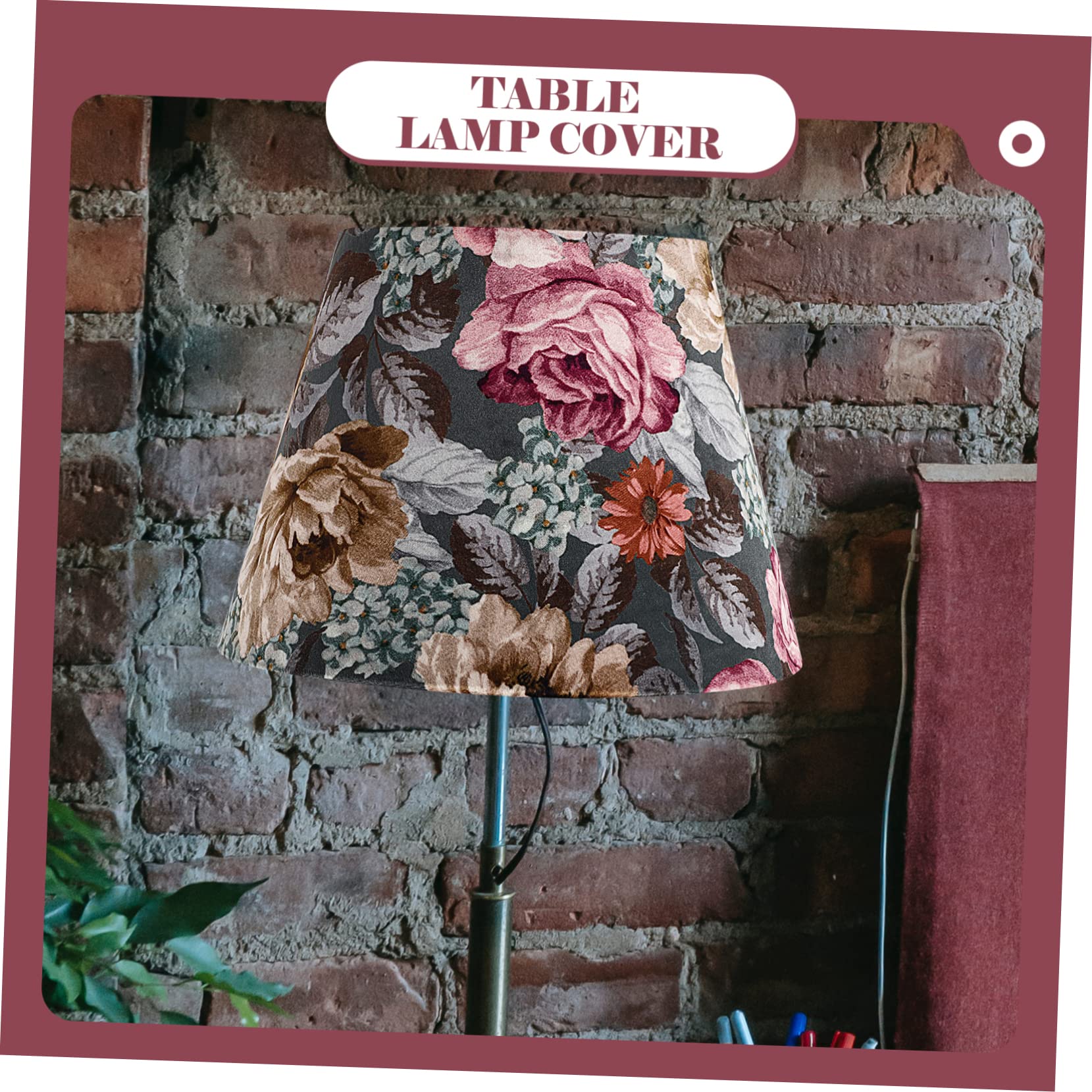 Dekorativer E27 Stoff Blumenmuster Lampenschirm mit für Zuhause