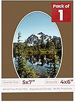 Vista 108 de Tapete de 5 x 7 para fotos de 4 x 6 pulgadas, con apertura de tablero ovalado verde Honeydew precortado, sin ácidos, mate para proteger tus