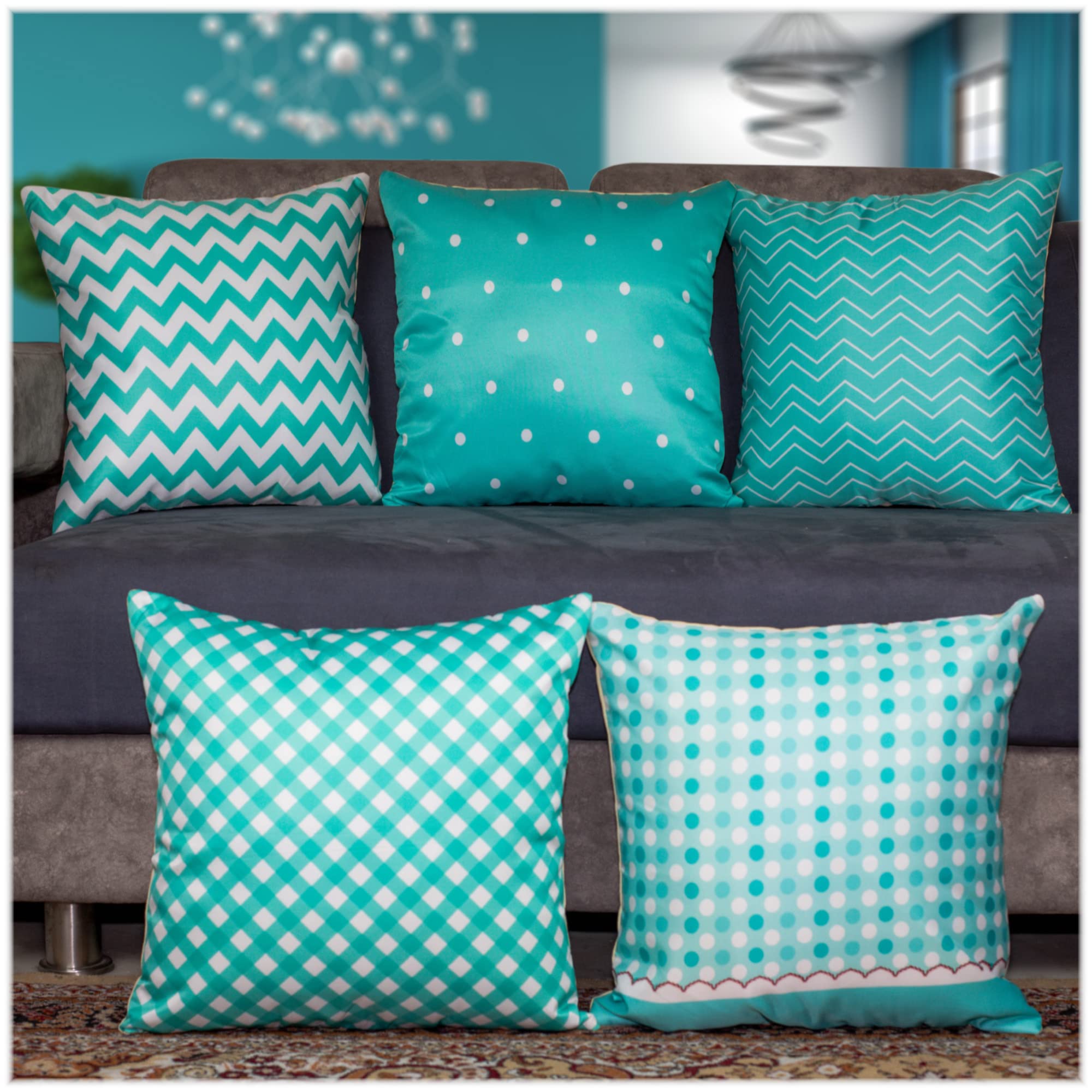 Amazon Brand - Umi Satin Blue 250TC Cushion Pillow Covers, Blue, Set of 5 (12X12 Inches, Blue) (B0BC6JZ12W) Amazon Price History, Amazon Price Tracker