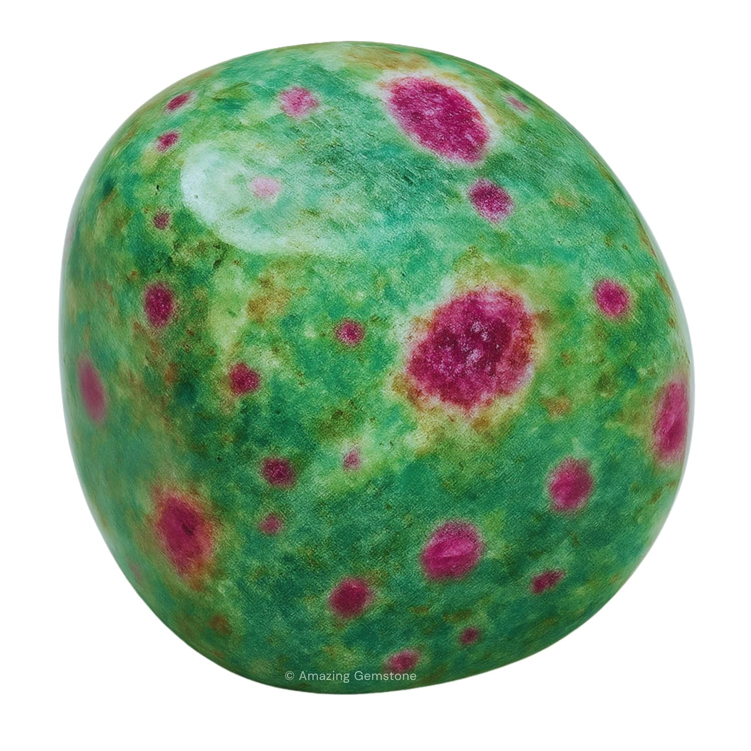 Amazing Gemstone Ruby Fuchsite Crystal Tumbled Stones Polished Rocks, 1 Oz - Natural Gem Stones for Healing - DIY Crystals for Protection