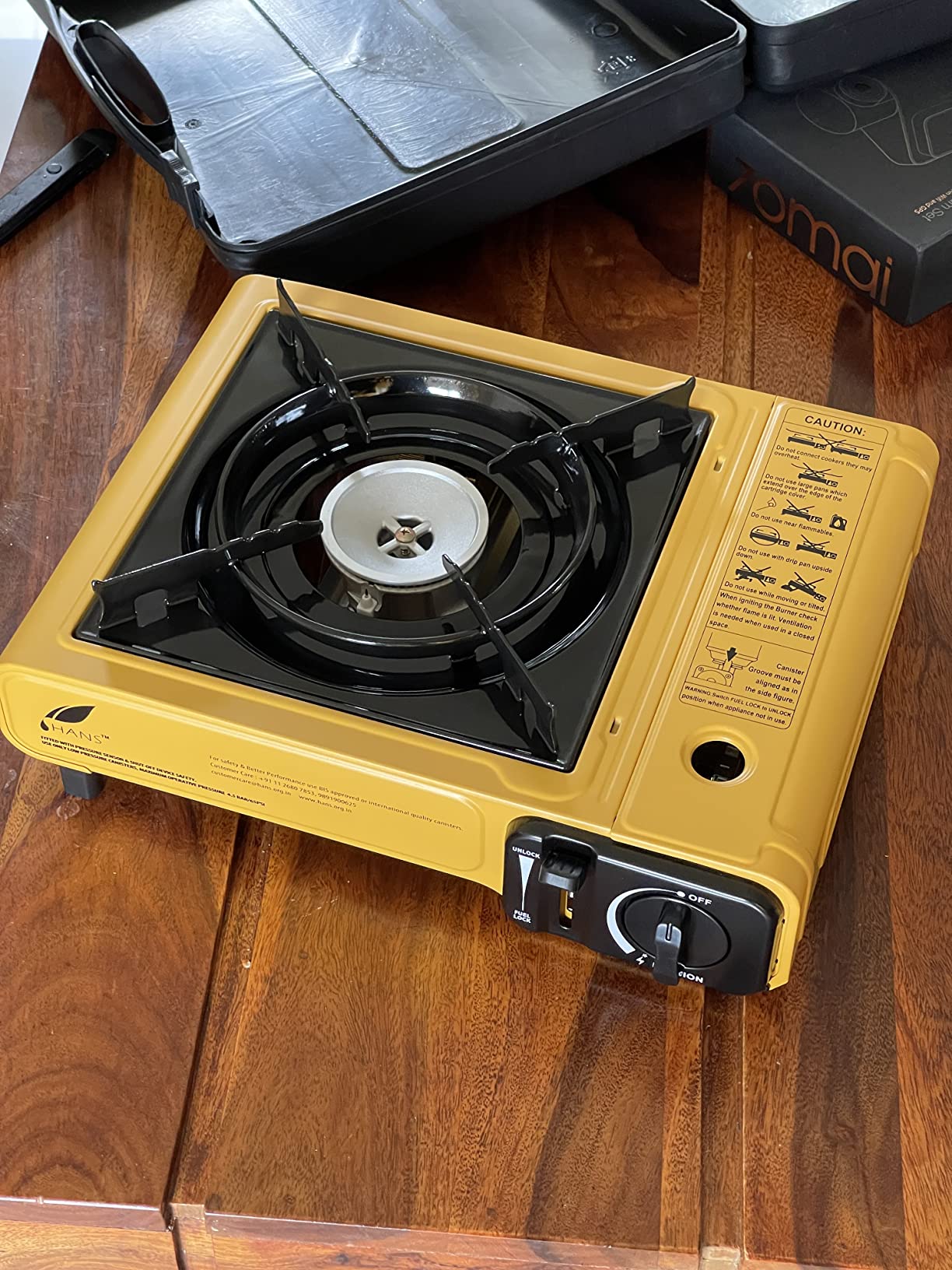 Hans Portable Gas Stove Model 2500LPG [Yellow] 2in1 LPG & Butane