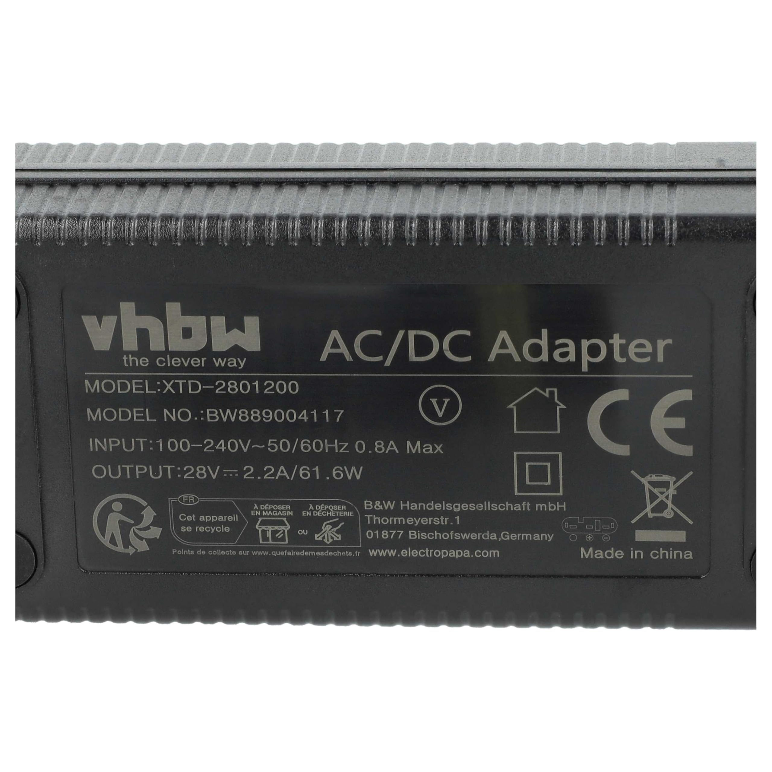 vhbw Fuente alimentación CA/CC Compatible con Husqvarna Automower 320, 320 Nera, 410XE Nera, 310E Nera, 420 cortacésped - 11,5 cm | 320 Nera, 410XE Nera, 310E Nera, 420 cortacésped, robot cortacésped - 11,5 cm