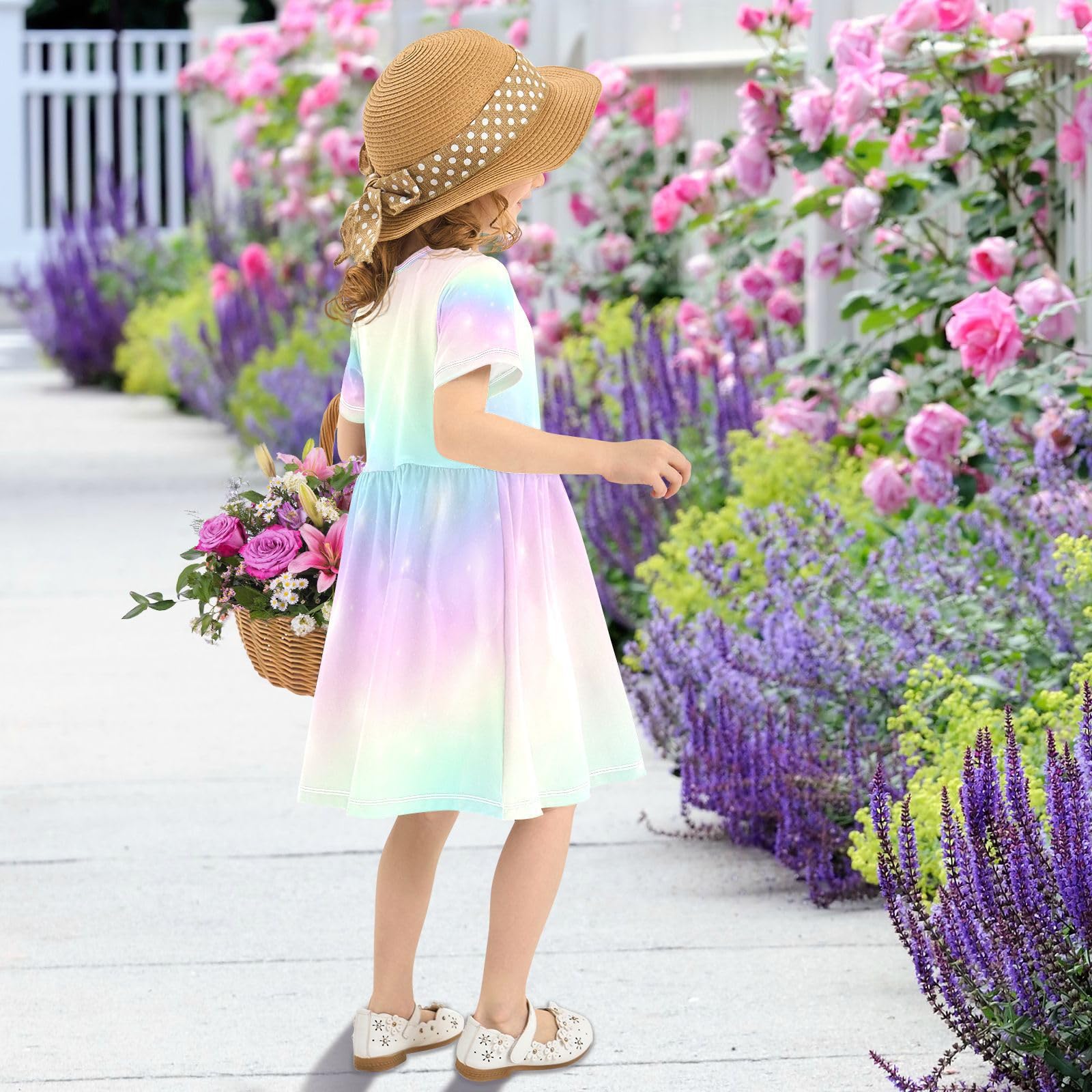 strapless open back dress Mint Green Floral Short-Sleeve Mini Dress