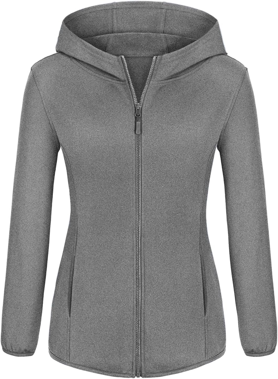 Viracy Womens Full Zip Up Hoodies Lightweight Fleece Jackets Long Sleeve Hiking Sweater with Handy Pockets and Inside Pocket