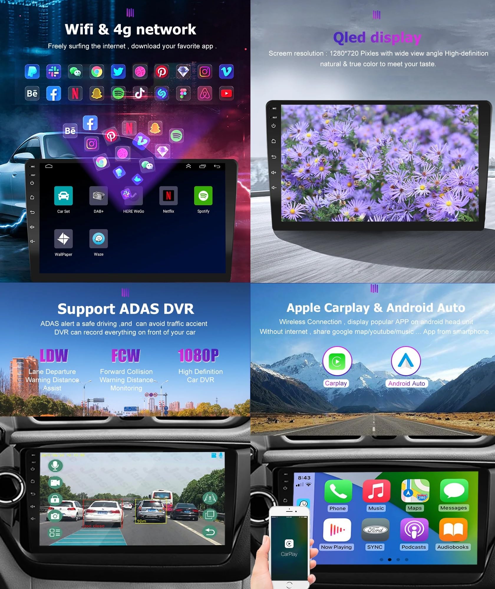 10-calowy samochodowy system stereo z systemem Android 13 do VW Volkswagen Passat 7 B7 CC 2010-2015, nawigacja GPS, bezprzewodowy ekran dotykowy CarPlay z radiem Bluetooth Android Auto SWC F