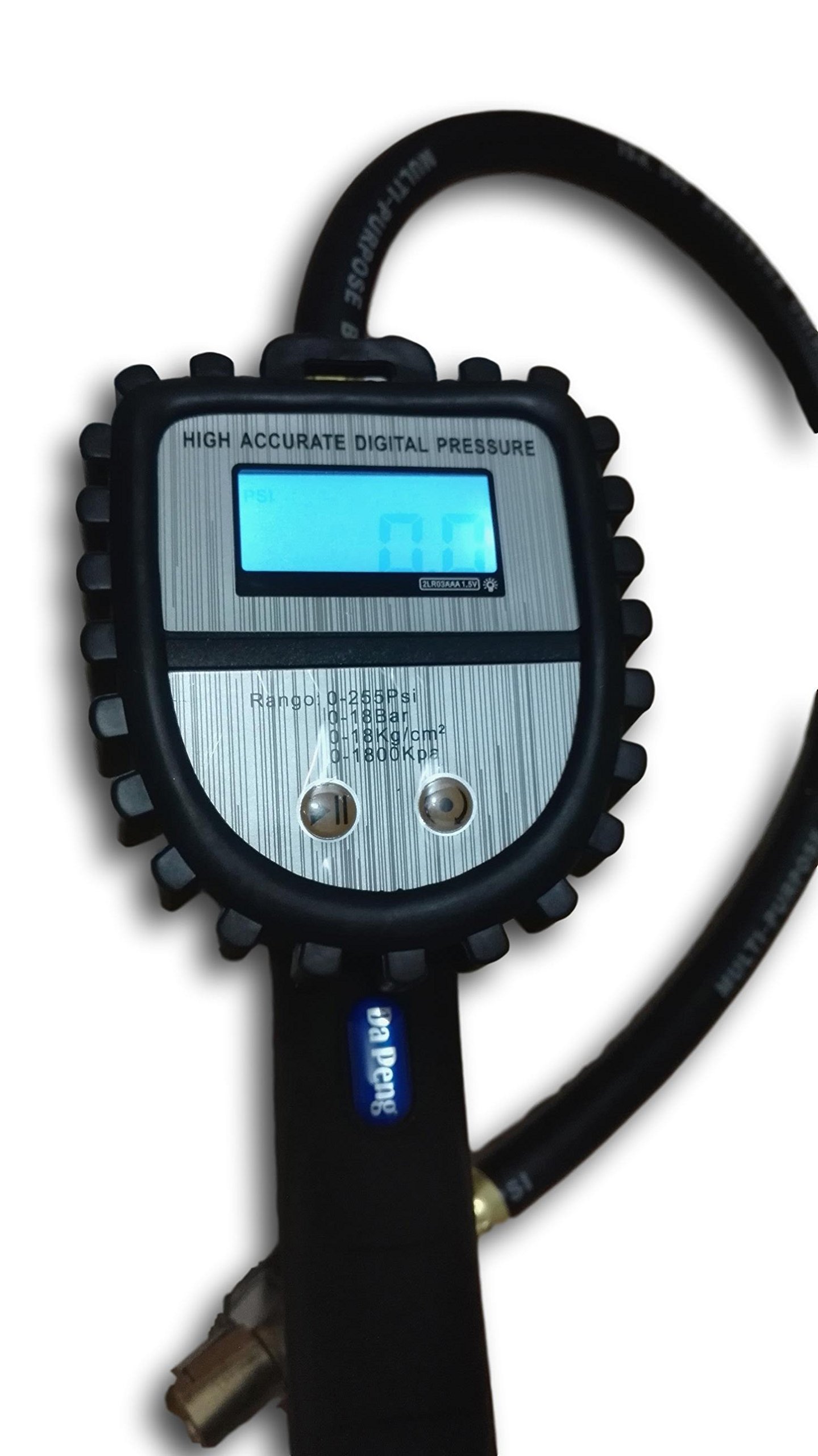 Lichi Jauges de pression de pneu de qualité professionnelle - Haute précision - 0,01 à 255 PSI - 4 unités de mesure