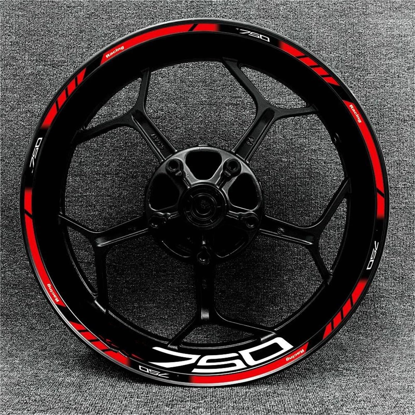 Full Set for Kawasaki for Z750 Motorcycle Rim Decal Decoration Inner and Outer Wheel Hub Reflective Stickers Motorbike(Color6)