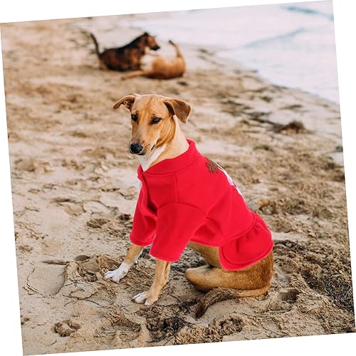 Miniatura 3 de POPETPOP Vestido de Navidad para perro, falda de disfraz de Navidad para mascotas, ropa para perro, ropa de invierno cálido para perro, ropa de