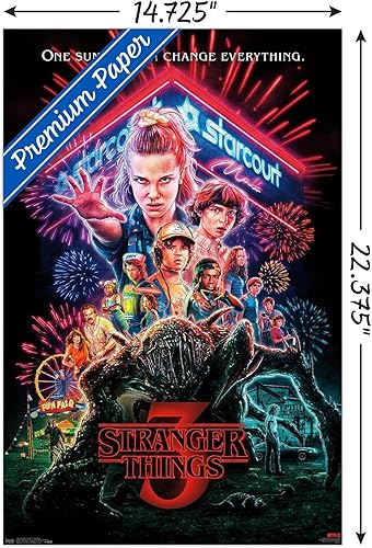 Vista 57 de Trends International - Stranger Things de Netflix: Temporada 3, póster para pared de una hoja, 57 x 86 cm, versión de alta calidad no enmarcada
