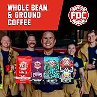 Vista 13 de Fire Department Coffee - Café de vainilla bourbon - Devuelve a los bomberos - Grano entero con infusión de vainilla y bourbon - Sin alcohol