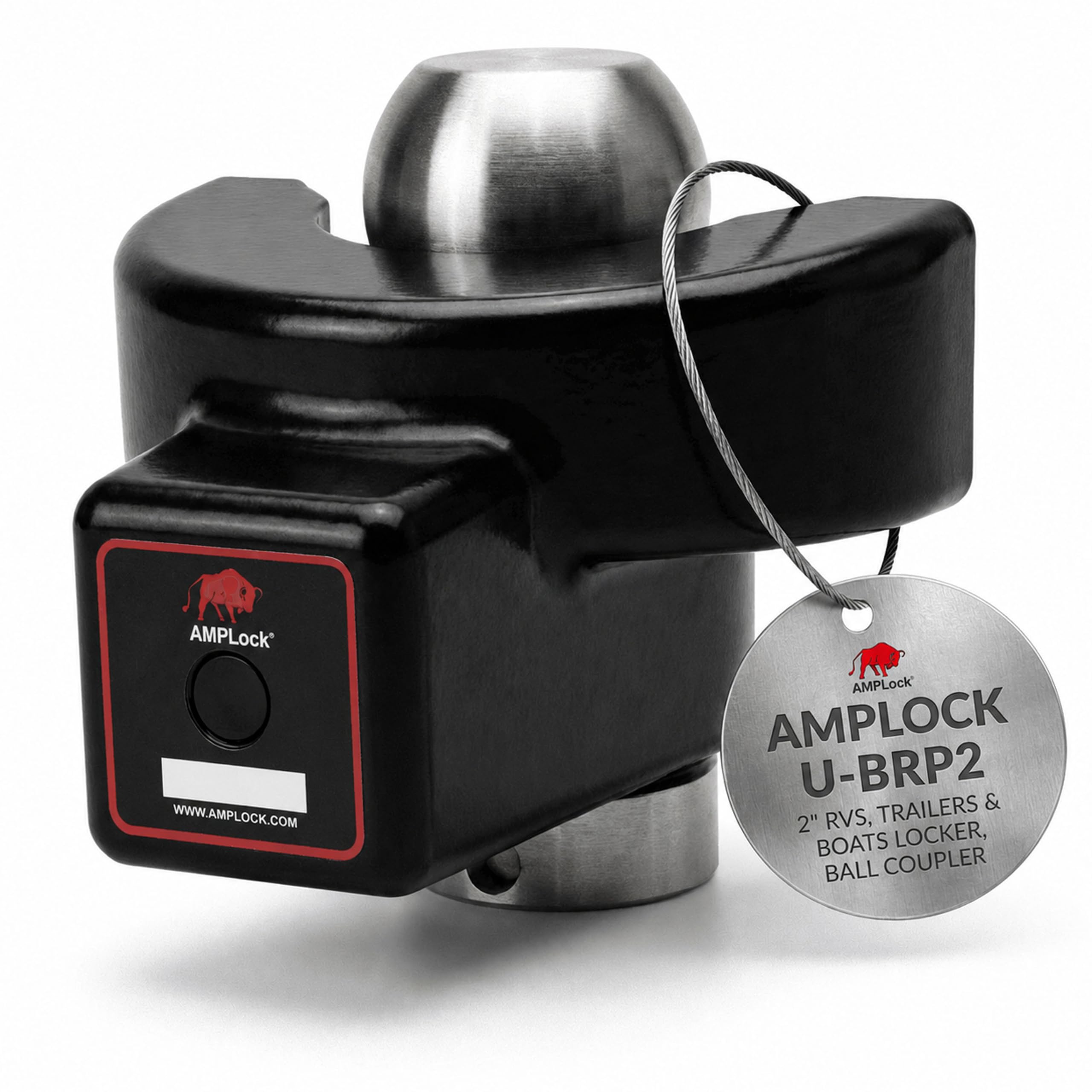 AMPLock BRP2 Verrou de remorque pour Bateau/remorque/Camping-Car (Convient sur coupleur de 5,1 cm)
