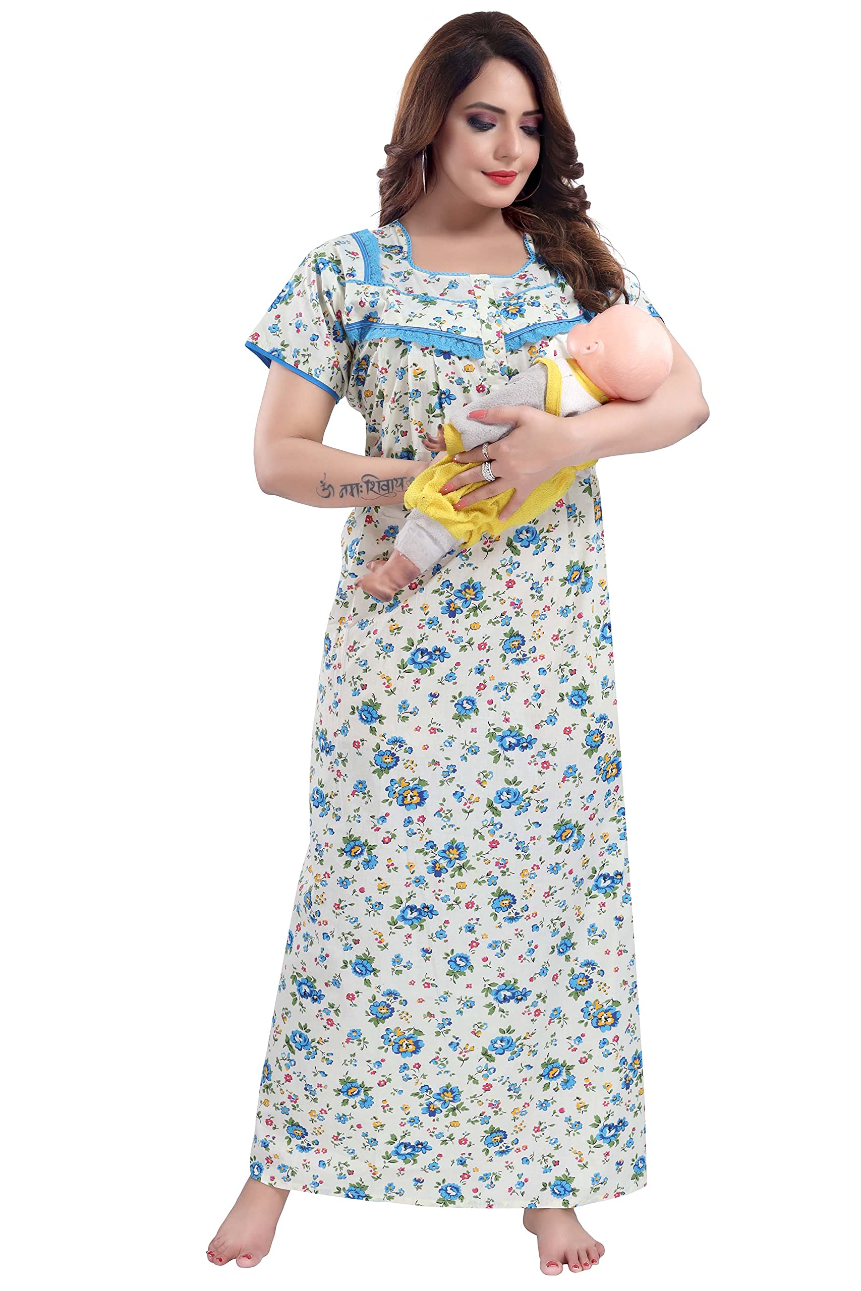 Soulemo Women Cotton Maxi Nighty-picture-19