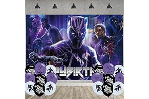 Panther of Black Happy Birthday Banner Decorations