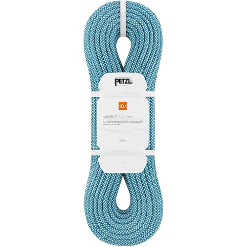Petzl MAMBO Rope - 10.1 mm Diameter Single Dynamic Rope With Good Grip for Gym or Rock Climbing