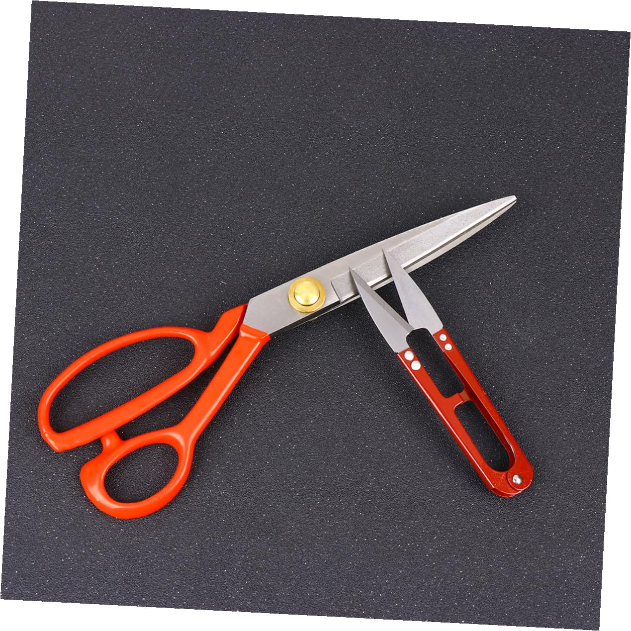 4 Stück Teiliges Scheren Manganstahl Nähschere und U Förmiger Faden und Stoffschneider Ergonomisch Sicherer Griff für Schneiderei Basteln Trimmen Zufällige Farbe