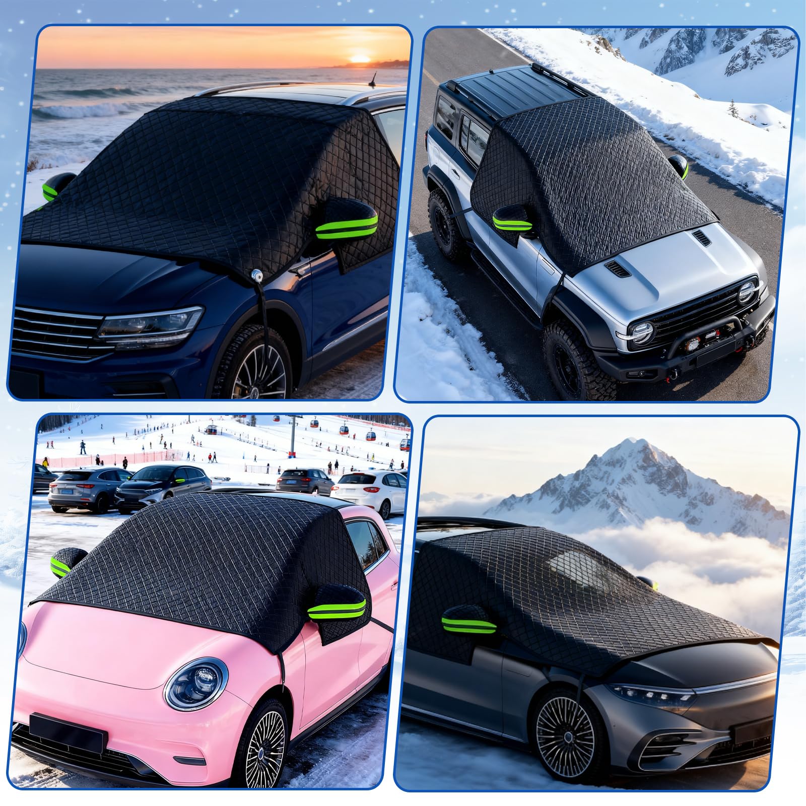 Copertura Parabrezza Auto Magnetico Inverno Antigelo Antineve Antipolvere Anti UV