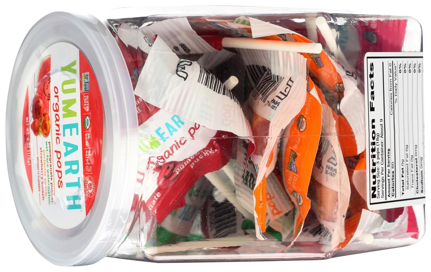 YumEarth Organic Fruit Lollipops, 6 Ounce Container