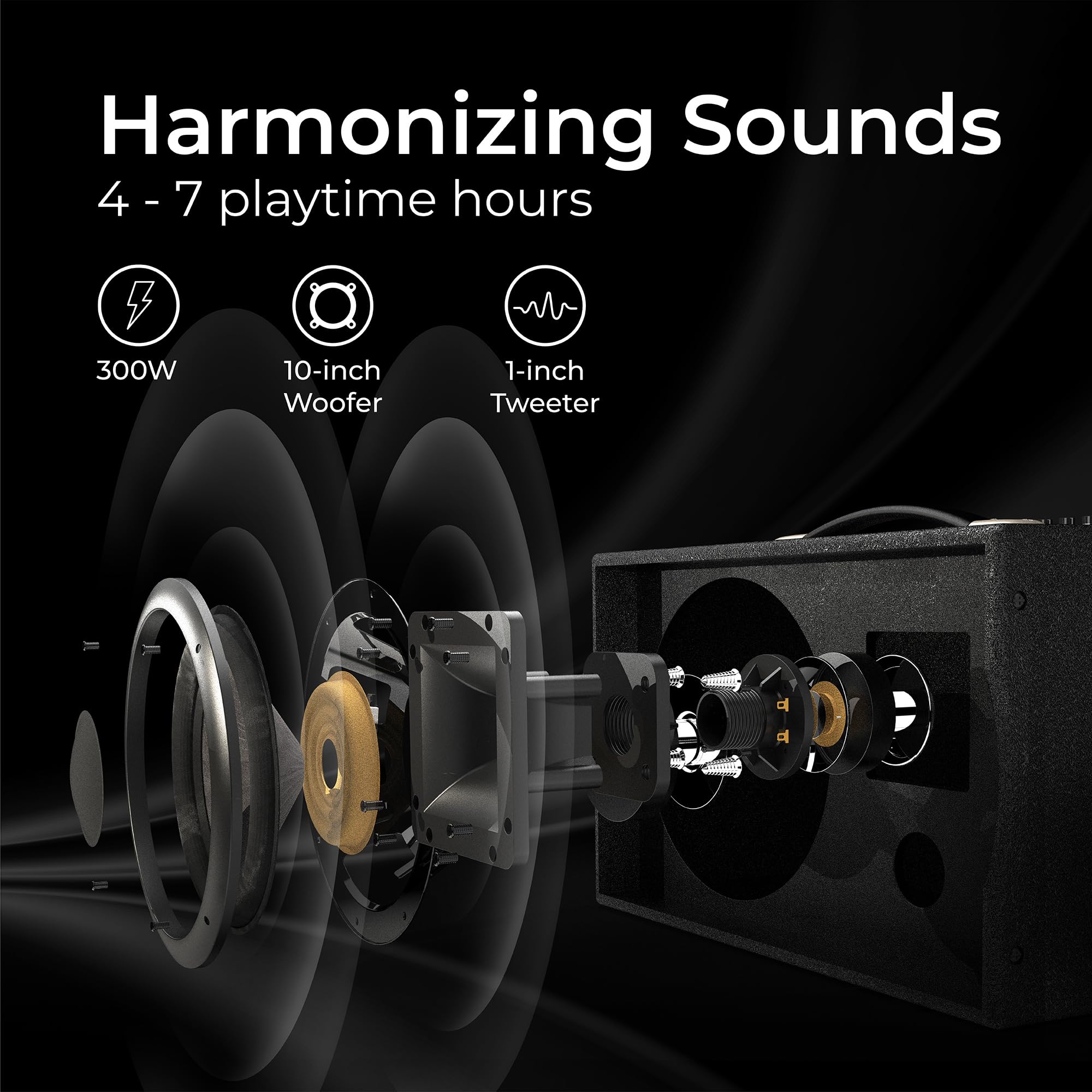 KS10Pro Karaoke Machine for Adults Karaoke Machine with Bluetooth and Wireless Microphone for Adults, Portable Bluetooth Speaker System with 2 Microphones, Loud Speakers for Tv Karaoke and Events Use