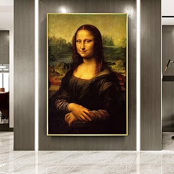 モナリザの微笑み　複製画　額入り　レオナルド・ダ・ヴィンチ作　模写 モナリザの微笑み 複製画 額入り レオナルド・ダ・ヴィンチ作