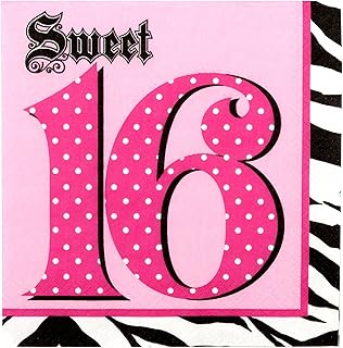 Super Stylish Sweet 16 Luncheon Napkins