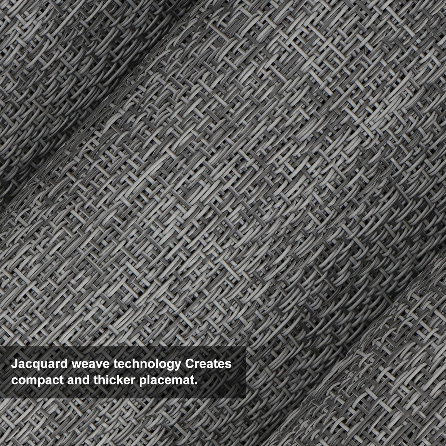 LIFEWEAR Placemat Set of 6,Woven Placemats,Outdoor /Indoor Placemats,Vinyl /Plastic Placemats, Washable Placemats,Table Placemats Set of 6（Dark Blue） : Home & Kitchen