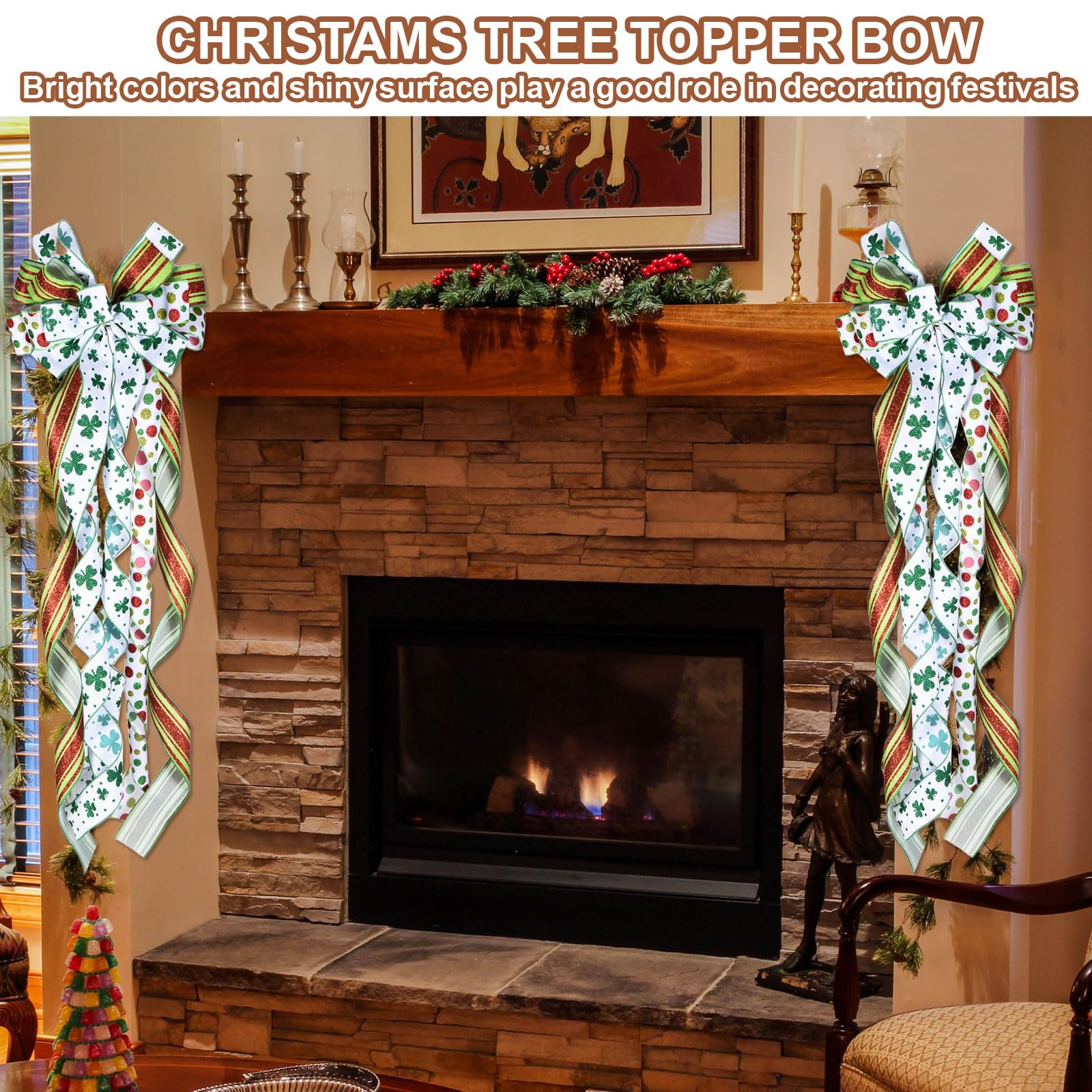 PATIKIL Fiocco Grande Per Albero 116cm x 33cm Decorazione Per Cima