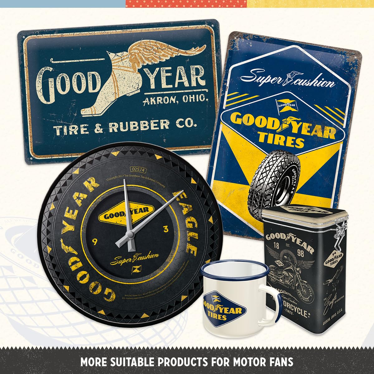 Amazon.com: Nostalgic-Art Retro Tin Sign – Goodyear – Super