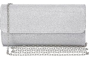 Women's Sequin Clutch Bag, Exquisite Small Silver Handbag for Party