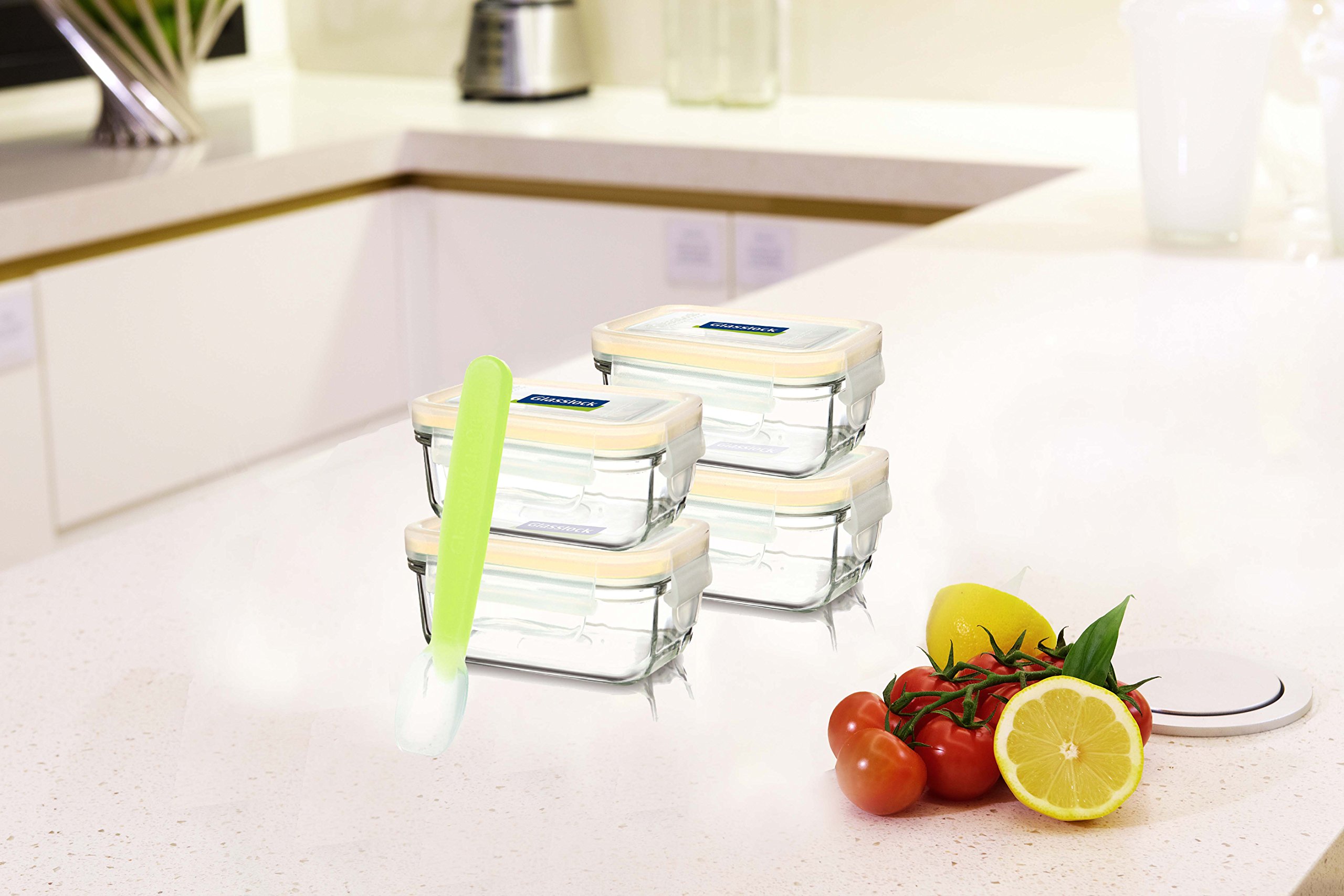 Glass Lock Kitchen Food Container Storage Baby Meal Set 9 Pcs