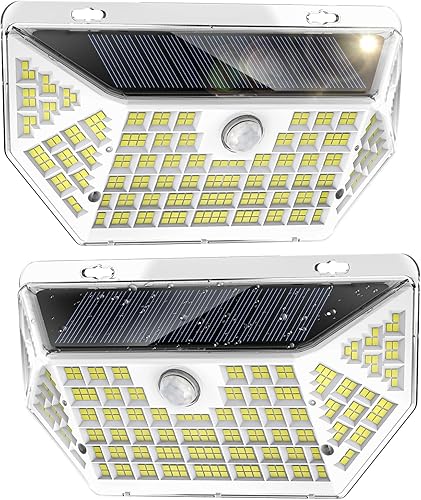 Miniatura 1 de Luces solares con sensor de movimiento para exteriores, 628 LED3 modos2 paquetes, luz de inundación inalámbrica impermeable IP67, luces de seguridad