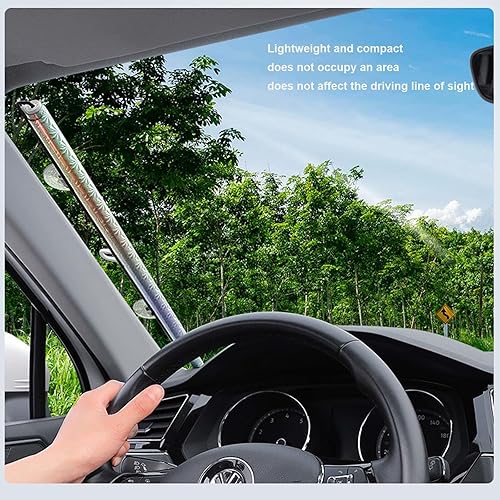 Miniatura 4 de DZHTUF Cortina opaca para ventana de techo, cortinas universales con ventosa sin perforaciones, persianas enrollables retráctiles de protección