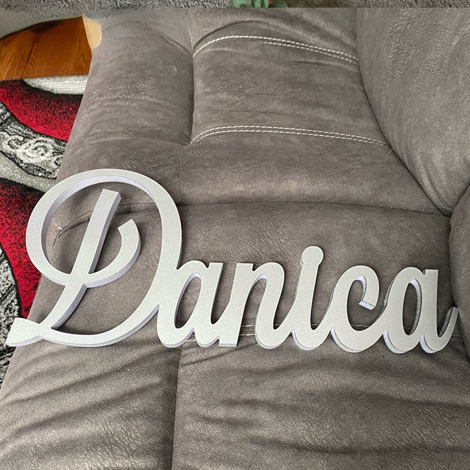 ARTPersonalizado grande nombre de madera signos de nombre, una variedad de letreros de nombre de bebé personalizados para la decoración de jardín de infantes (50 cm de largo)