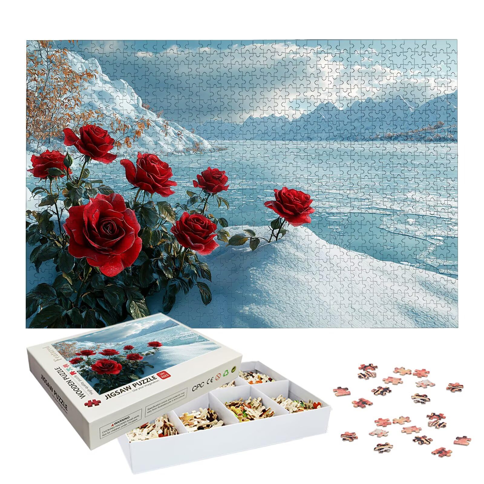Puzzle 3000 Pezzi Paesaggio, Puzzle Fiore 3000 Pezzi Arte per Adulti e Bambini, Misura: 122x81 cm, Puzzles Legno per Adulti con Squisita Scatola di Imballaggio, Idea Regalo Donna, Regalo Uomo, -9131