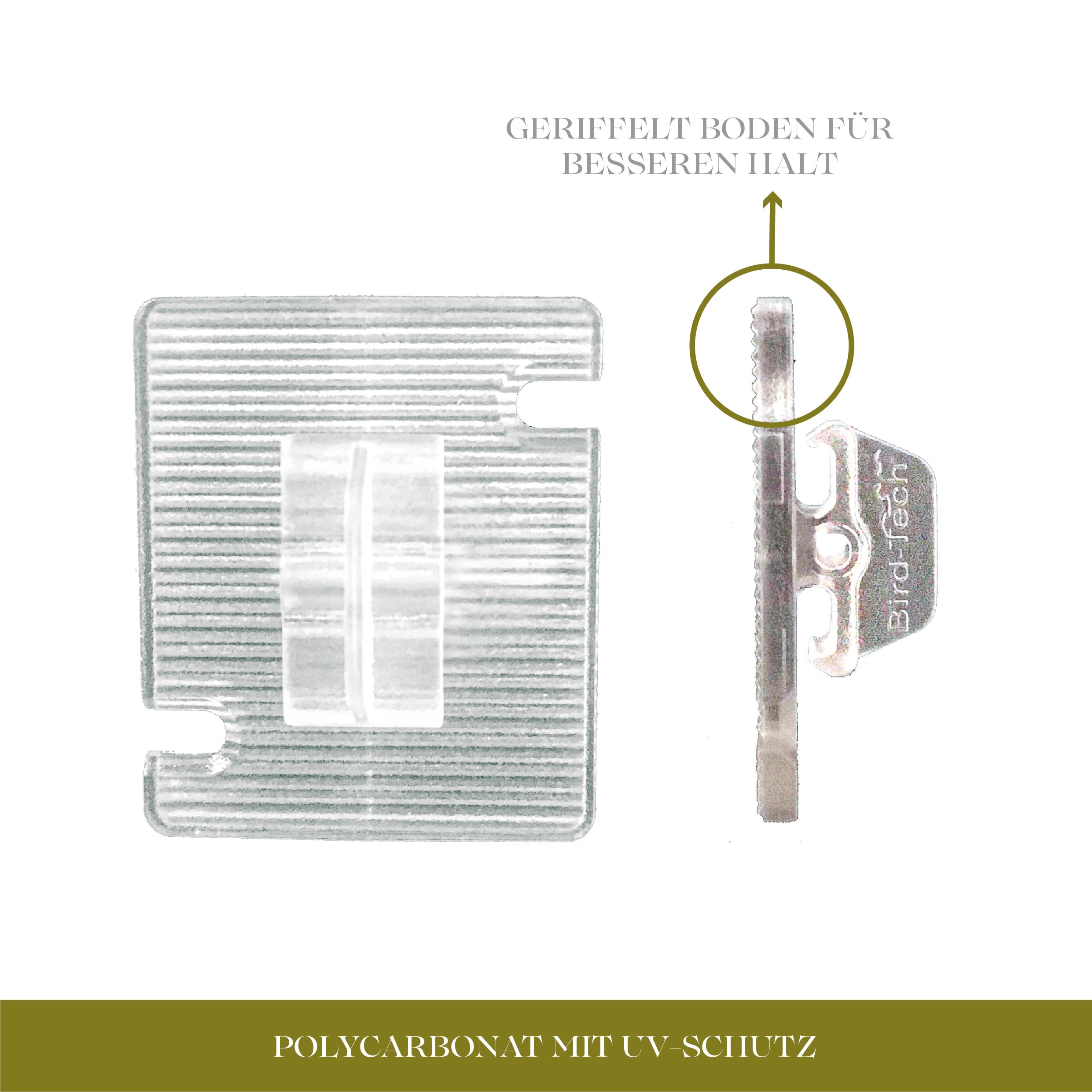 Bird-Tech TM Balkonnetz für Katzen und Vögel, Transparent, mit 100 Haken und 2 Transparent Silikon, 80 ml. (8 x 3 MTS)