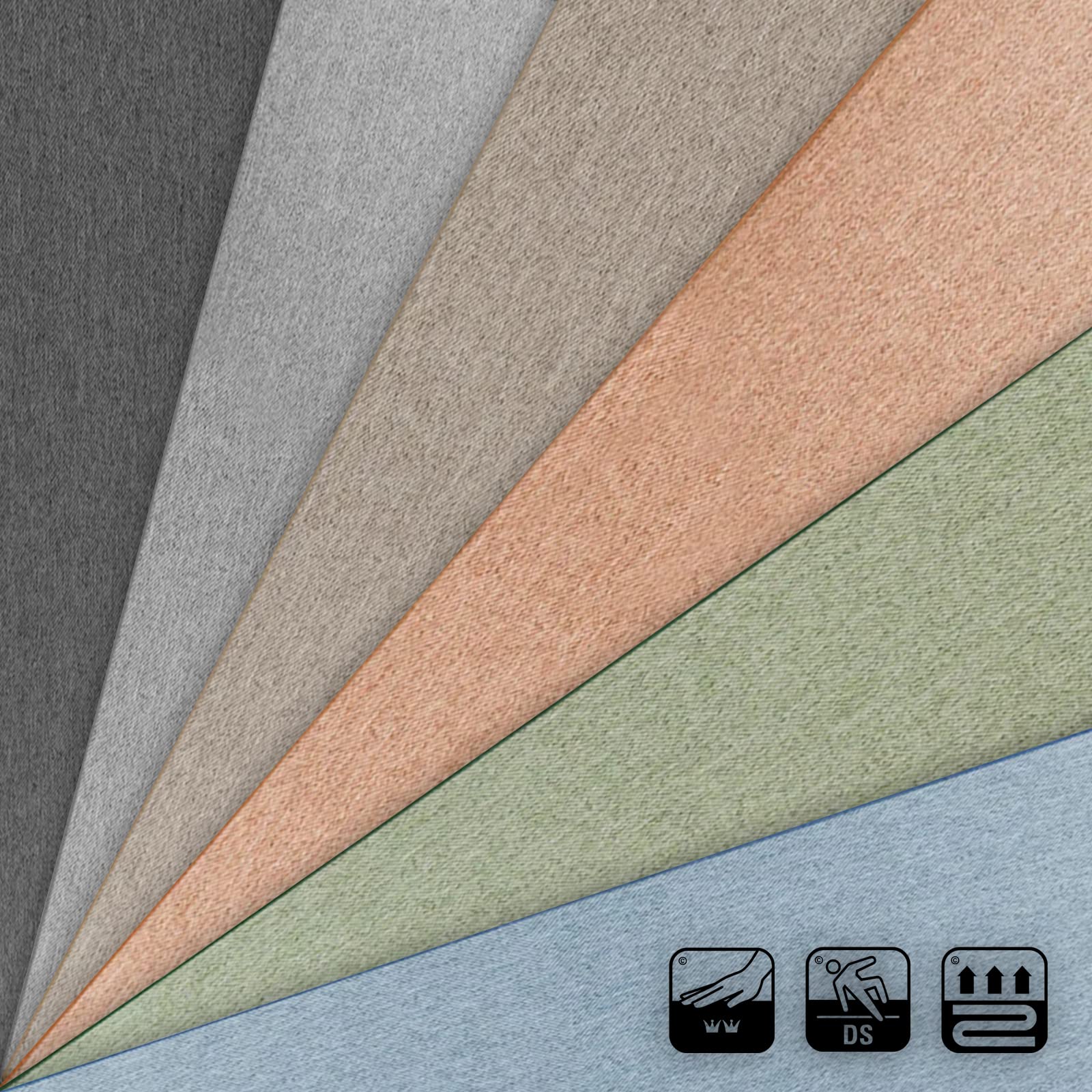 Floordirekt Bettumrandung Sabang in Sisal-Optik | Bettvorleger Teppichläufer | 3-teiliges Läufer-Set in vielen Farben (B: 67 cm | L: 1 x 250 cm + 2 x 140 cm, Blau)