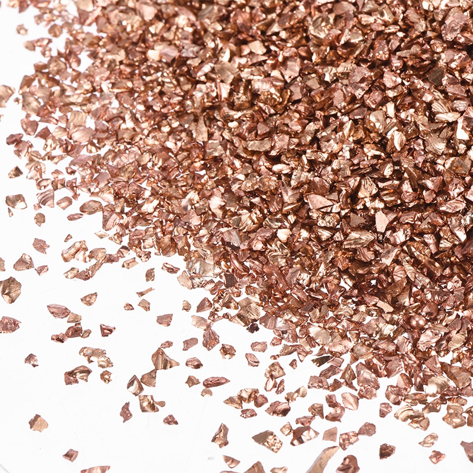 sourcing map Crushed Glass for Resin Art, 150g Medium Irregular Metallic Chunky Chips Small Broken Crushed Glass Glitter Pieces for Crafts DIY Vase Filler Jewelry Making Decor, Light Red