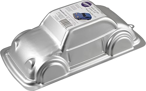 Miniatura 3 de Wilton Molde para pastel de automóvil, molde para pastel de cumpleaños 3D para niños, plata, aluminio