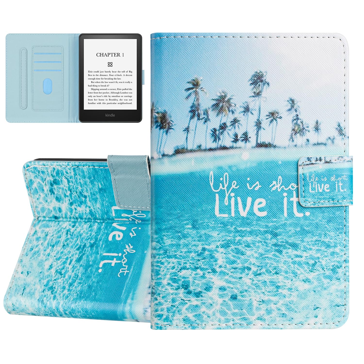 Schutzhülle für Kindle Paperwhite 17,8 cm (7 Zoll) (12. Generation 2024), PU-Leder, magnetische Hülle mit Smart Auto Wake/Sleep für 17,8 cm (7 Zoll) Kindle Paperwhite & Signature Edition &