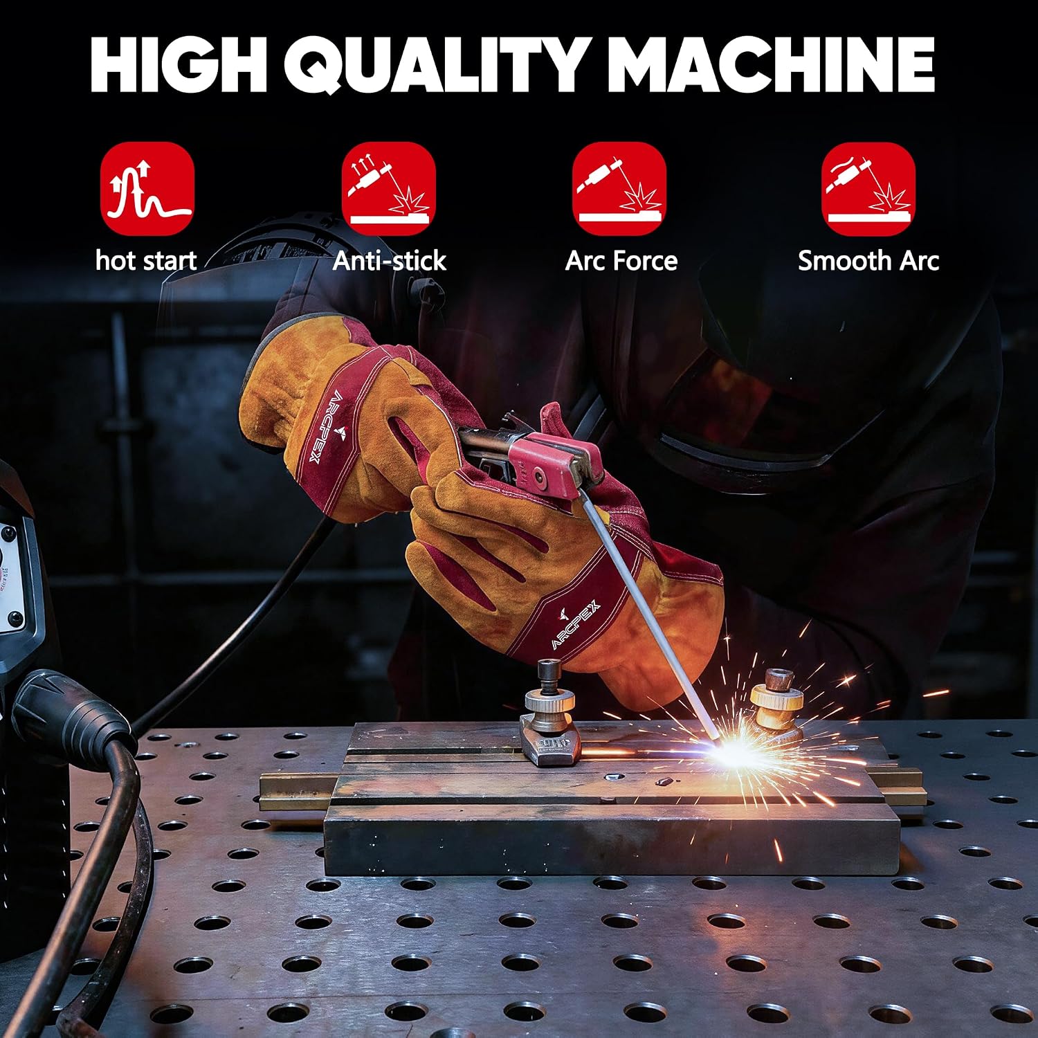 200A TIG Welder 110V/220V HF Start DC TIG Stick Welder Portable 2 in 1 Welding Machine with 2T/4T Control for Stainless Steel Mild Steel Professional IGBT Inverter Welder