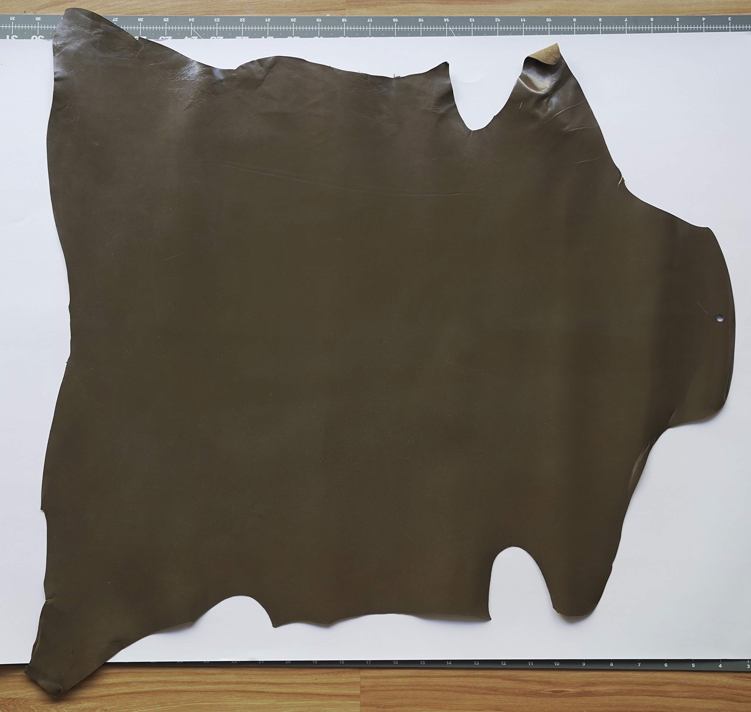 Leather++ Kid Skin Goat Hide Dark Brown Italian 3-5 sq.f Shoes Bags Wallets