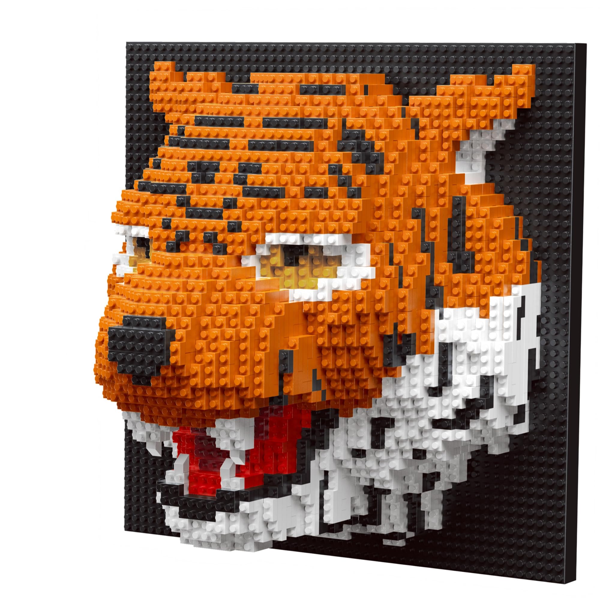 alltogetho 3D Tiger Building Blocks Mosaic - 2100Pcs Micro Toy Roaring Tiger Sculpture Wall Hanging Art, Mechanical Wild Animal Model Kit, Unique Desk Setup Room Decor Gift for Adults โ image 1