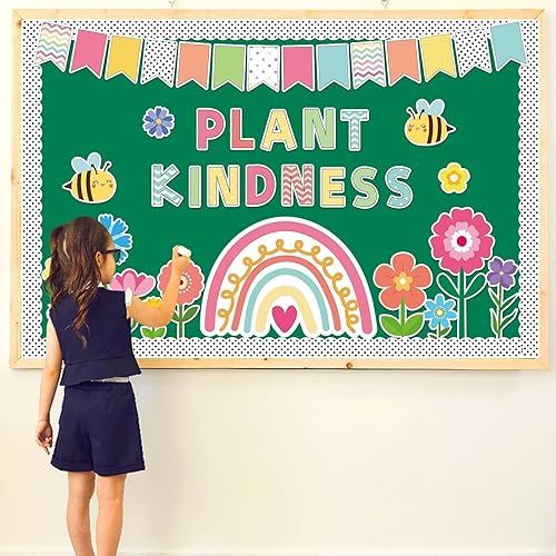 Miniatura 5 de ZOiiWA Juego de 98 tableros de anuncios de flores de primavera, decoración de tablón de anuncios de bondad de plantas, decoración floral de