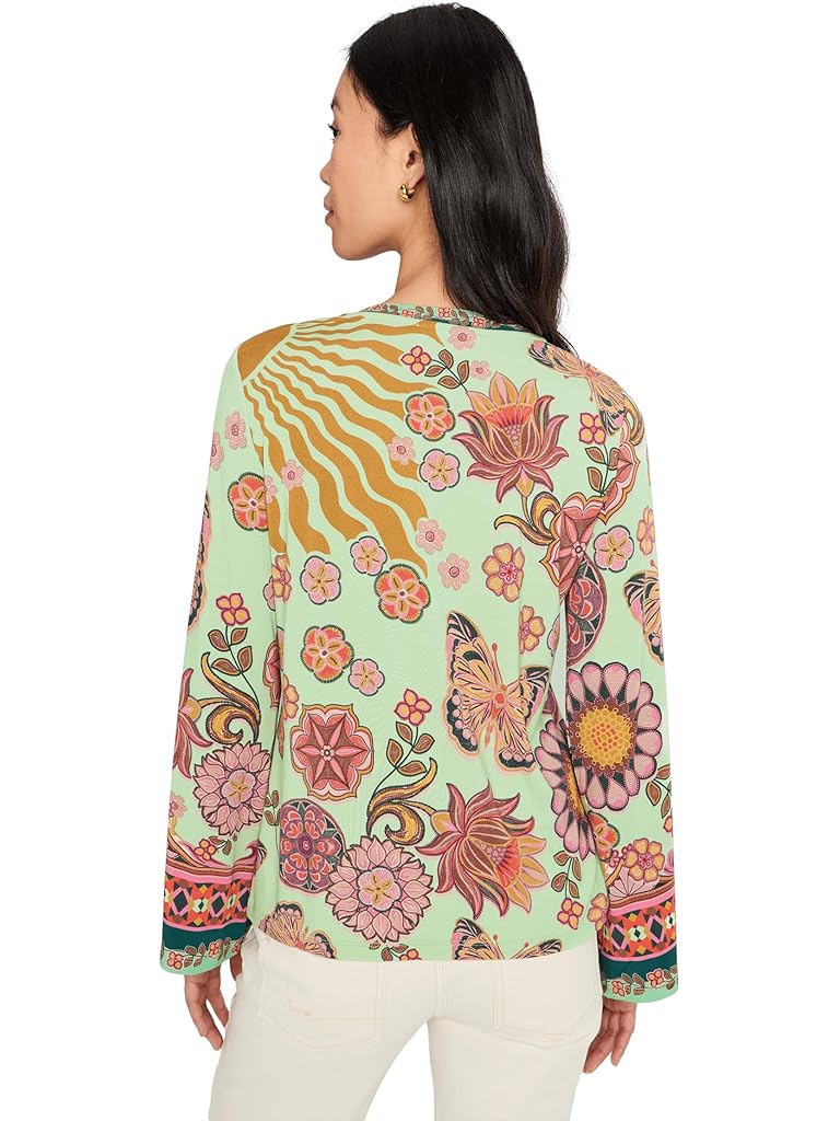 Green Johnny Was The Janie Favorite Flare Sleeve Crew Neck Tee - End