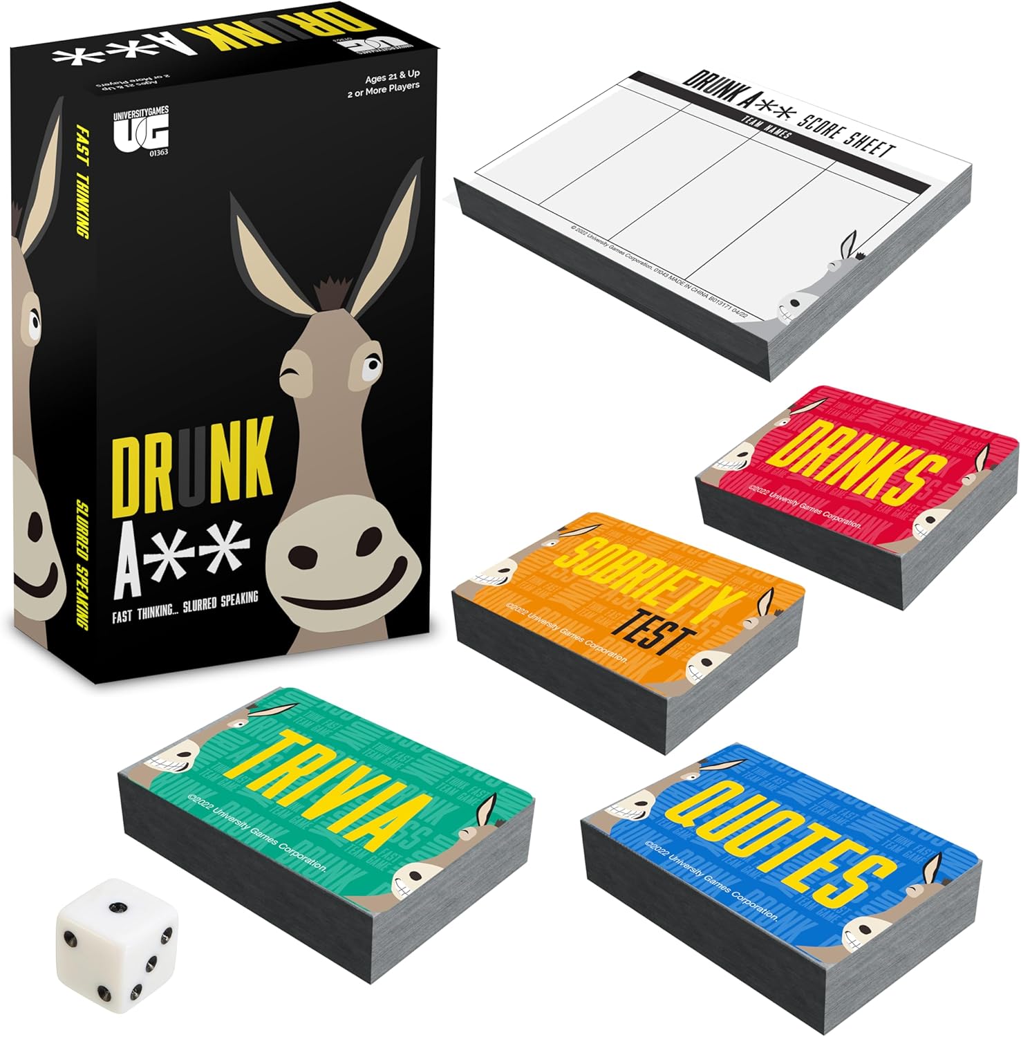 University Games | Drunk Ass Team Trivia Game, for Ages 21 and Up and 4 or More Players