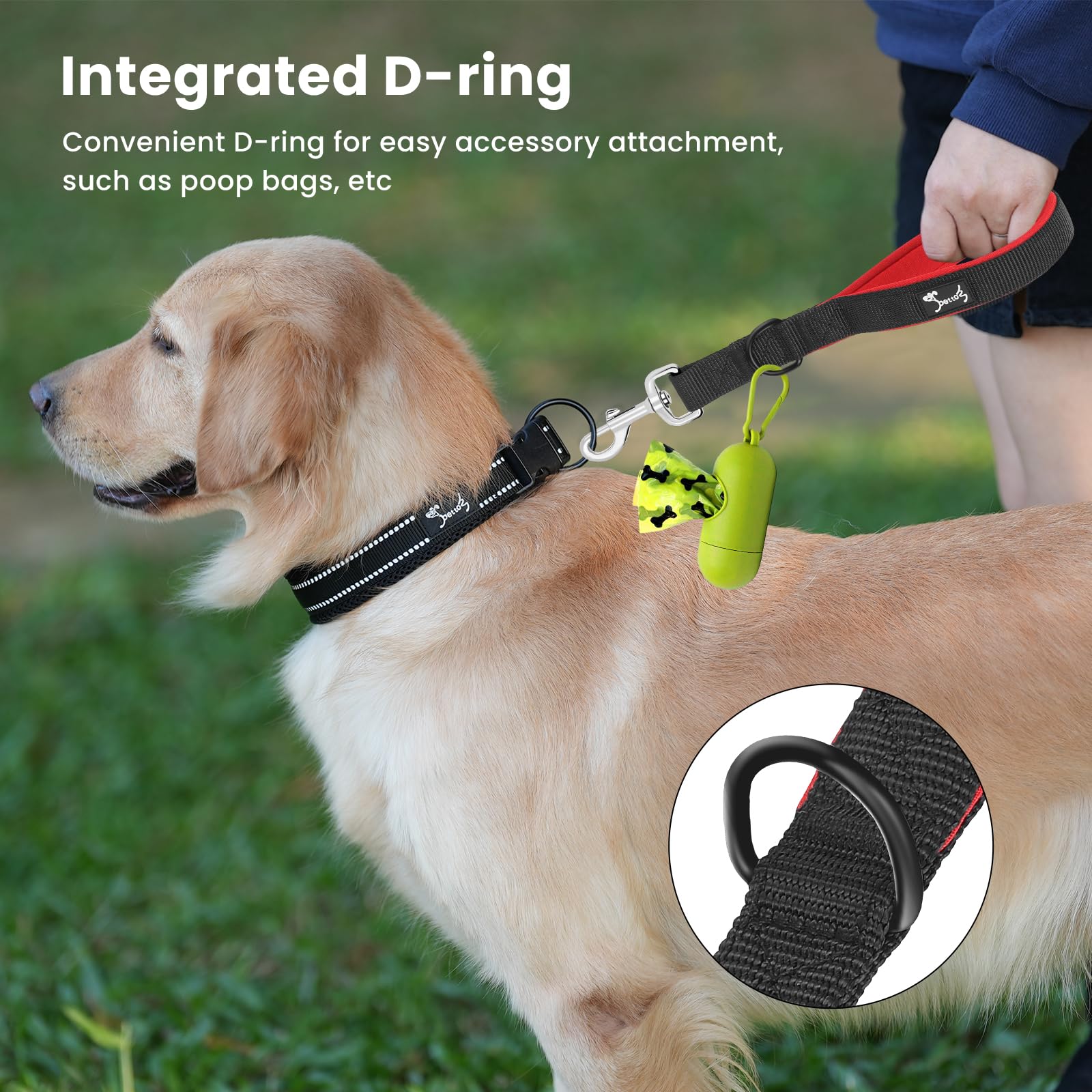 VIVAGLORY Hundeleine Kurz Closelyt Kurzführer Hund, Hundeleine Leine