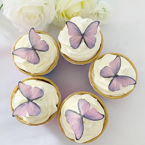 Miniatura 2 de QZBUZIAK Juego de 48 decoraciones para cupcakes (morado)