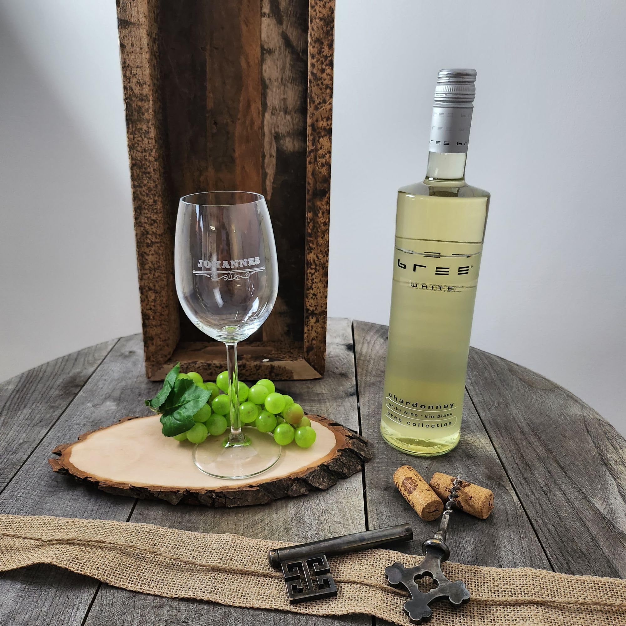 laser-diele Weinglas – Geschenkset – Weinglas mit Gravur – Wein Geschenksets – Geschenk zur Rente – Ruhestand – Weißwein – Rentnerkiste