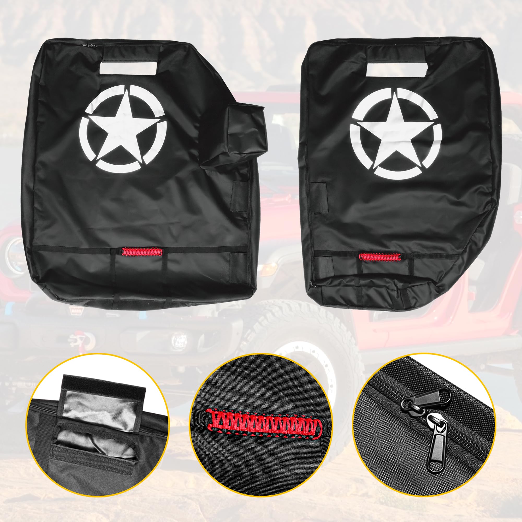 Amazon.co.jp: 1976-2025 Jeep Wranglerアクセサリー用ドア収納バッグ